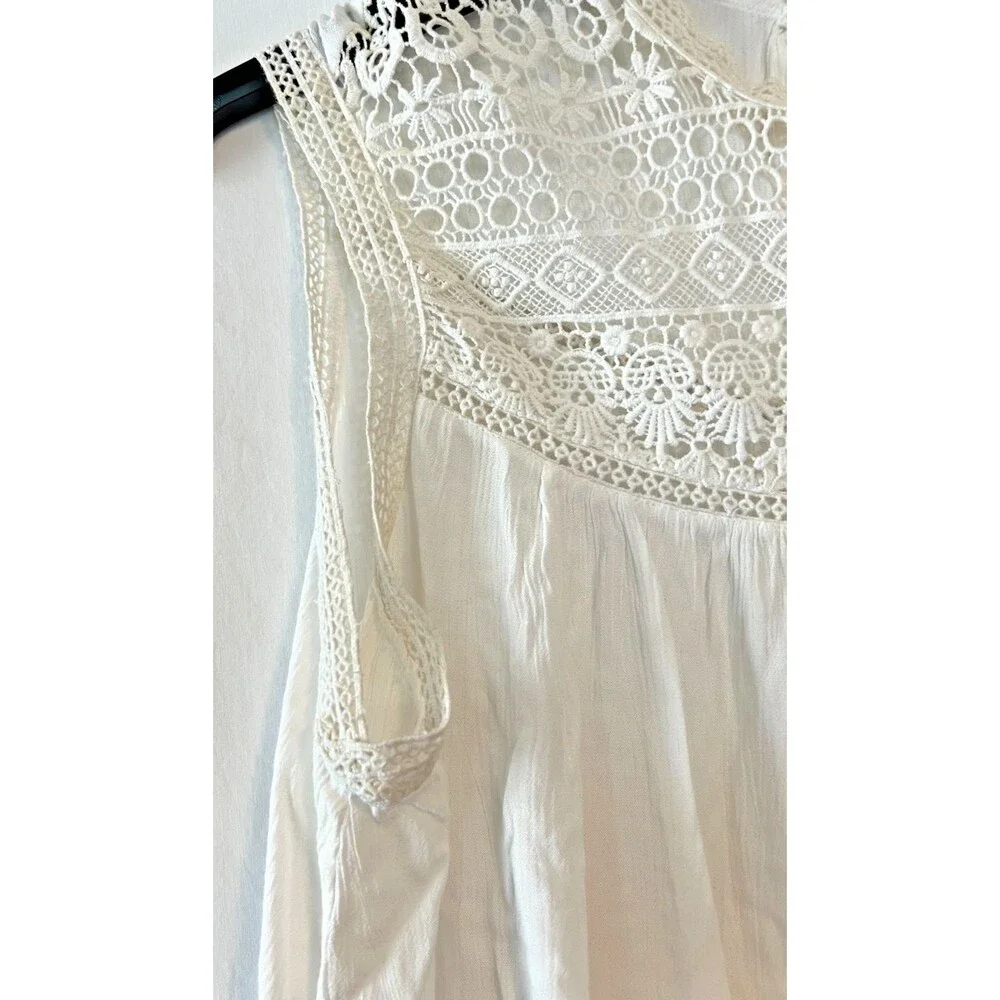 New Directions Women's Crocheted Ivory Dressy Tank Size XL - Picture 3 of 8